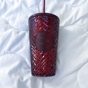 🍷NWT❤️Starbucks 2022 Holiday ‘Merlot’ Wine Burgundy Red Jeweled Grande Tumbler